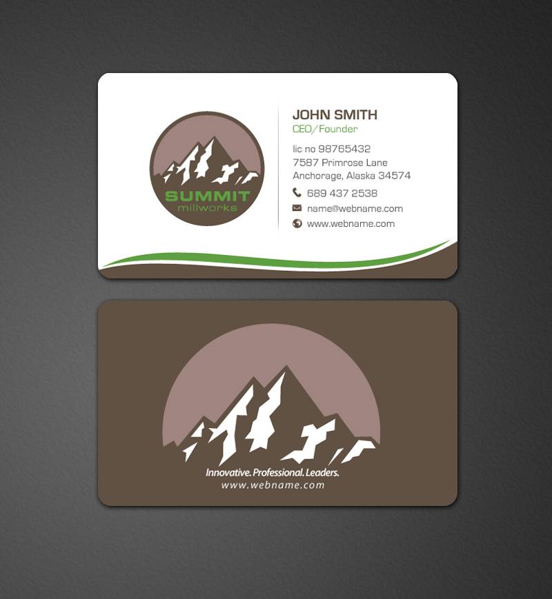 Business Card Design by chandrayaan.creative for Summit millworks  | Design #10161564