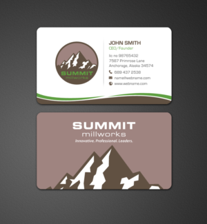 Diseño de Tarjeta de Presentación por chandrayaan.creative para Summit millworks  | Diseño: #10161565