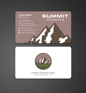 Business Card Design by chandrayaan.creative for Summit millworks  | Design: #10161567