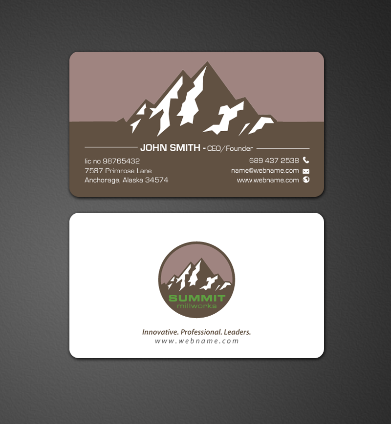 Business Card Design by chandrayaan.creative for Summit millworks  | Design #10161568