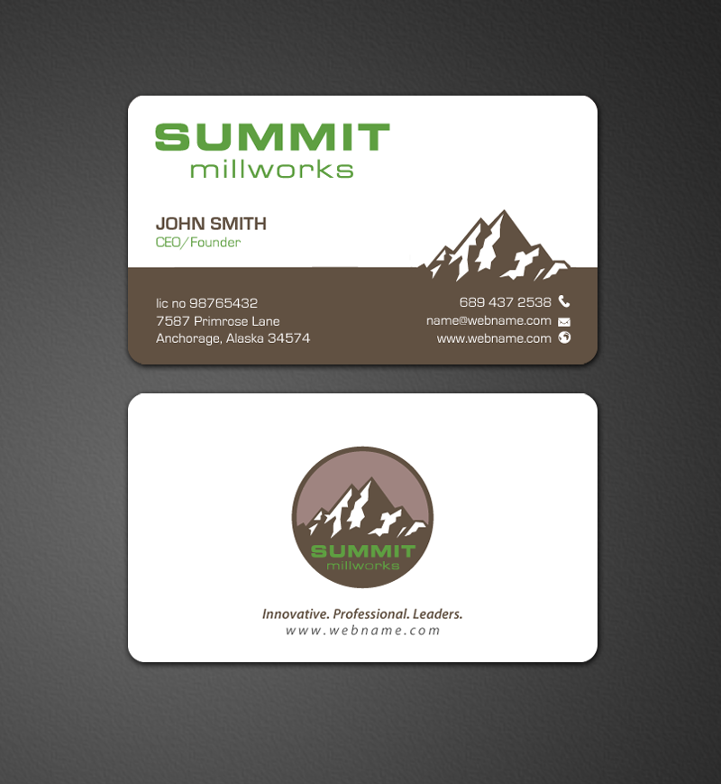 Business Card Design by chandrayaan.creative for Summit millworks  | Design #10161570