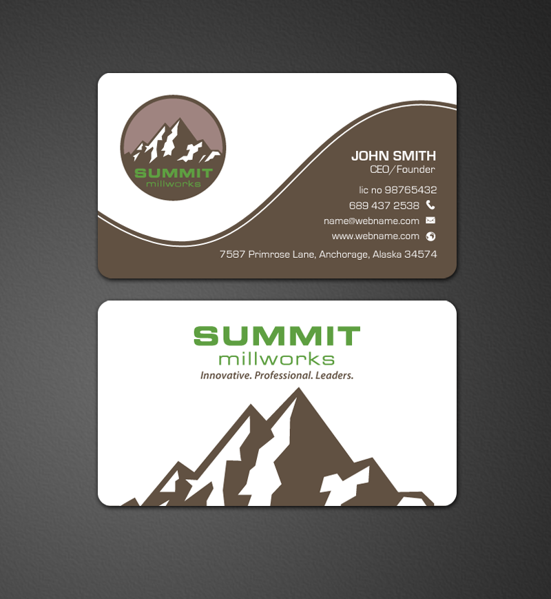Business Card Design by chandrayaan.creative for Summit millworks  | Design #10161571