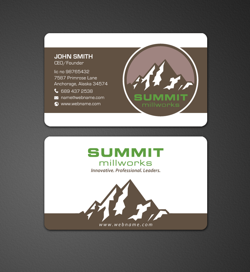 Business Card Design by chandrayaan.creative for Summit millworks  | Design #10161572