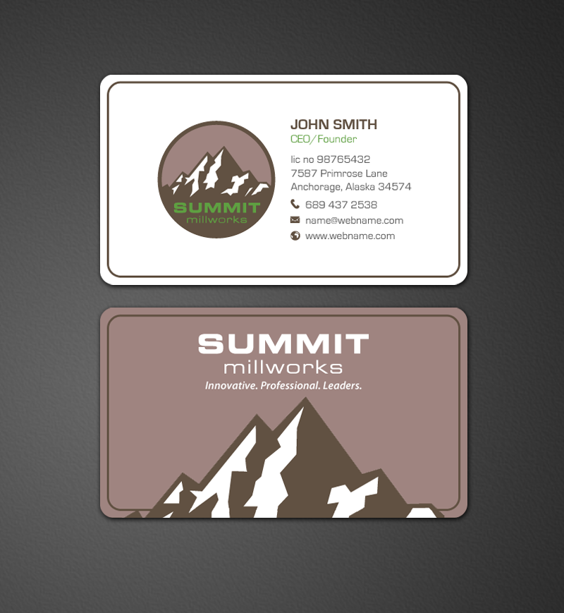 Business Card Design by chandrayaan.creative for Summit millworks  | Design #10222815