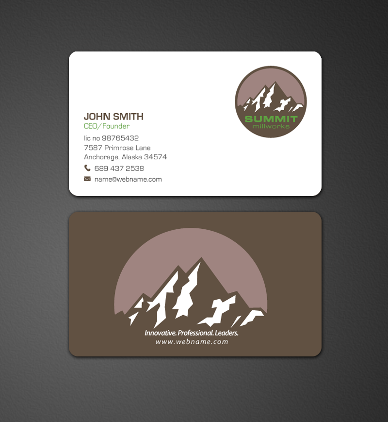 Business Card Design by chandrayaan.creative for Summit millworks  | Design #10222816