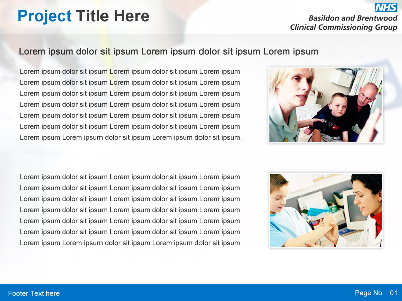 Design de PowerPoint par Best Design Hub pour NHS Basildon & Brentwood CCG | Design #2168141