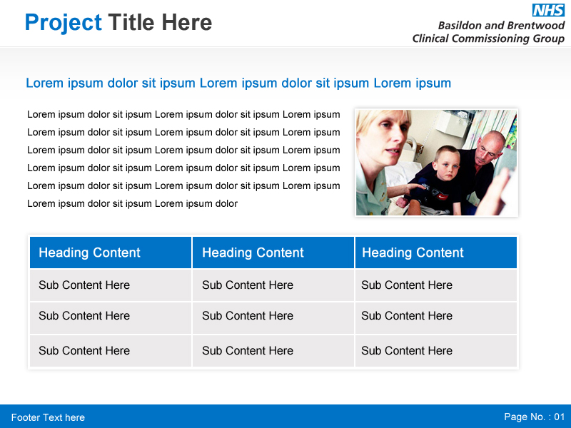Design de PowerPoint par Best Design Hub pour NHS Basildon & Brentwood CCG | Design #2179162