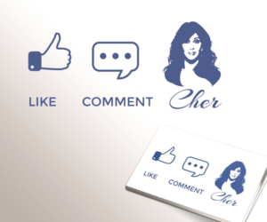 Logo design for podcast "Like Comment Cher"