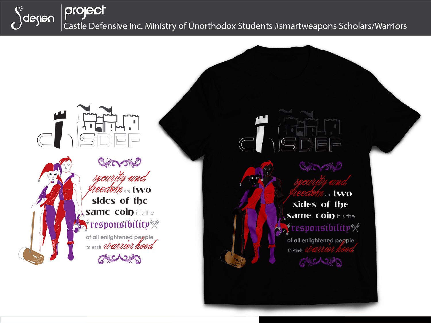 T-shirt Design by Shemet for Castle Defensive, Inc. | Design #10277446