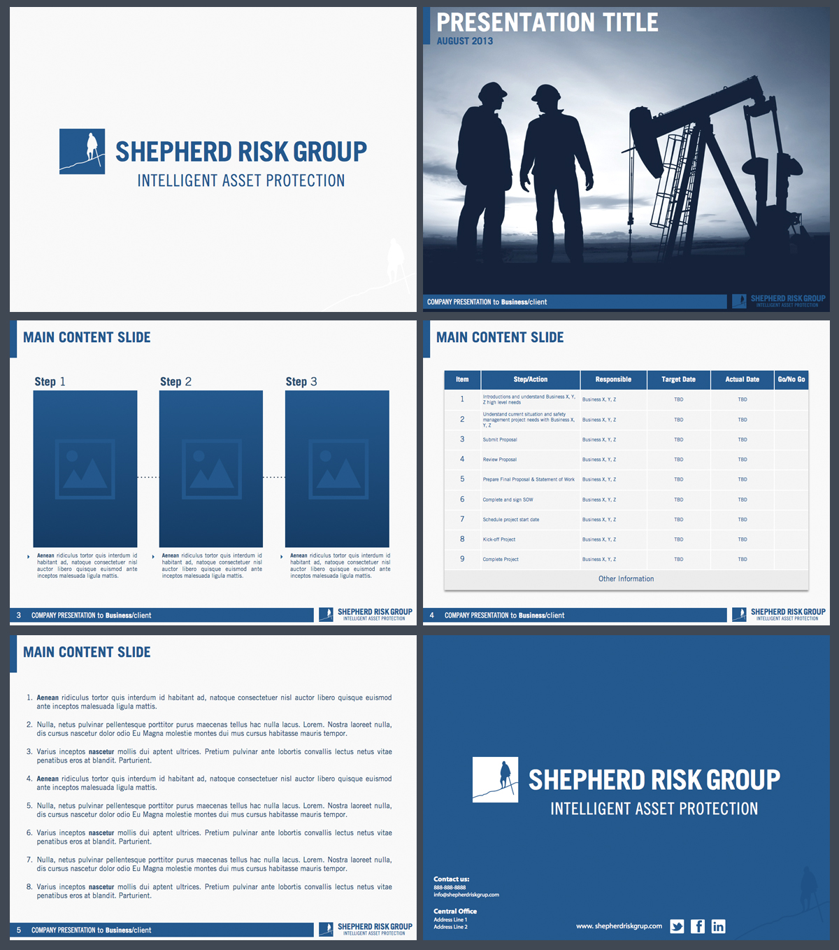 PowerPoint Design by Eminente for Shepherd Risk Group | Design: #2207409