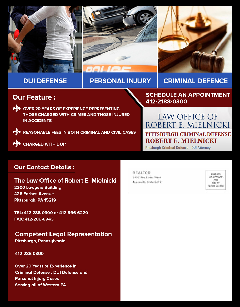 Postcard Design by Best Design Hub for Robert E. Mielnicki, Esq. | Design #10170425