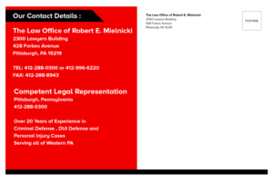 Postkarten-Design von Best Design Hub für Robert E. Mielnicki, Esq. | Design: #10179956