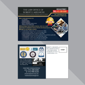 Postcard Design by Potua BD for Robert E. Mielnicki, Esq. | Design: #10190250