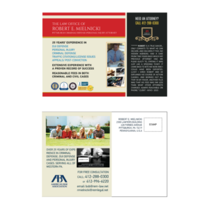 Postcard Design by Infinity for Robert E. Mielnicki, Esq. | Design #10206319