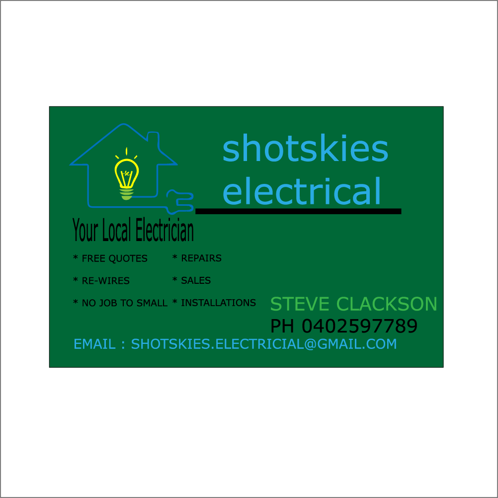 Logo Design by rickyfirmansyah732 for Shotskies electrical | Design #10204809