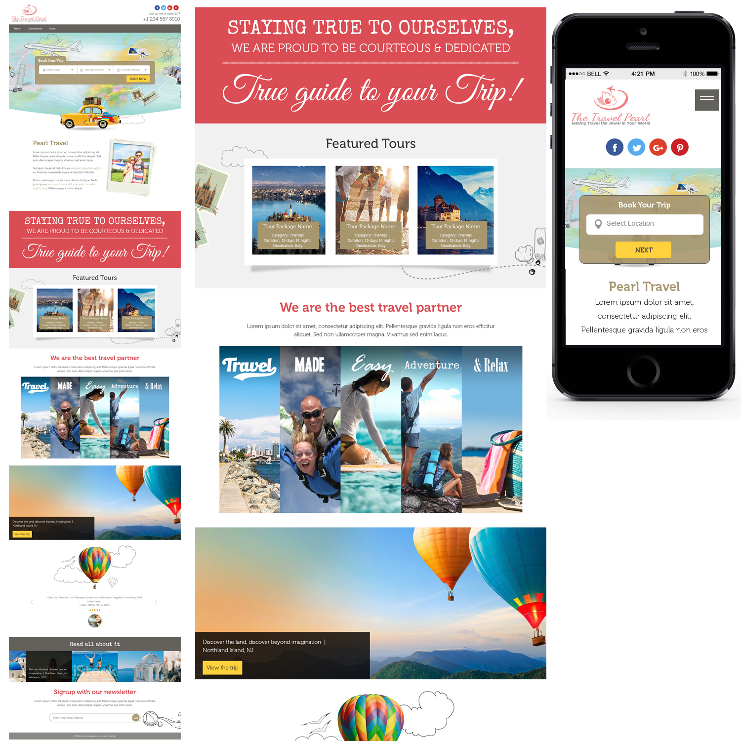 Web Design by Ritz Paul for The Travel Pearl | Design #10176990