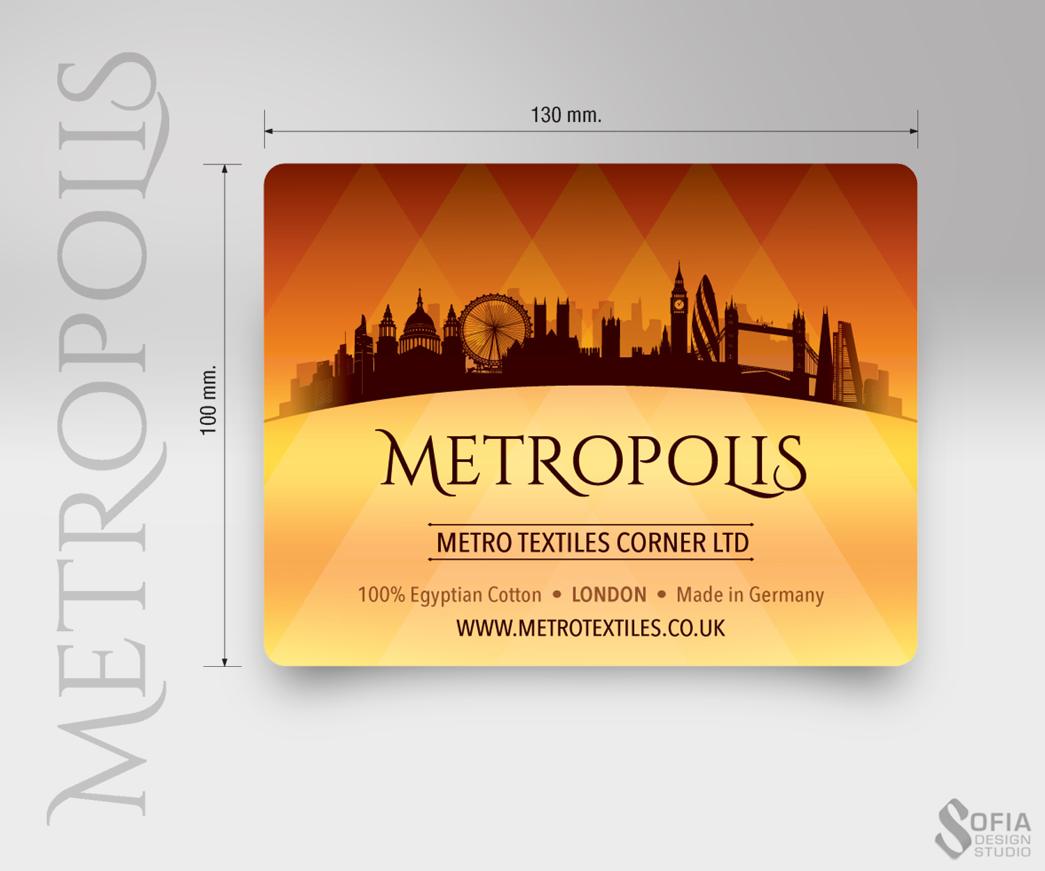 Etikett-Design von SofiaDesignStudio für Metro Textiles Corner Ltd | Design #10291540