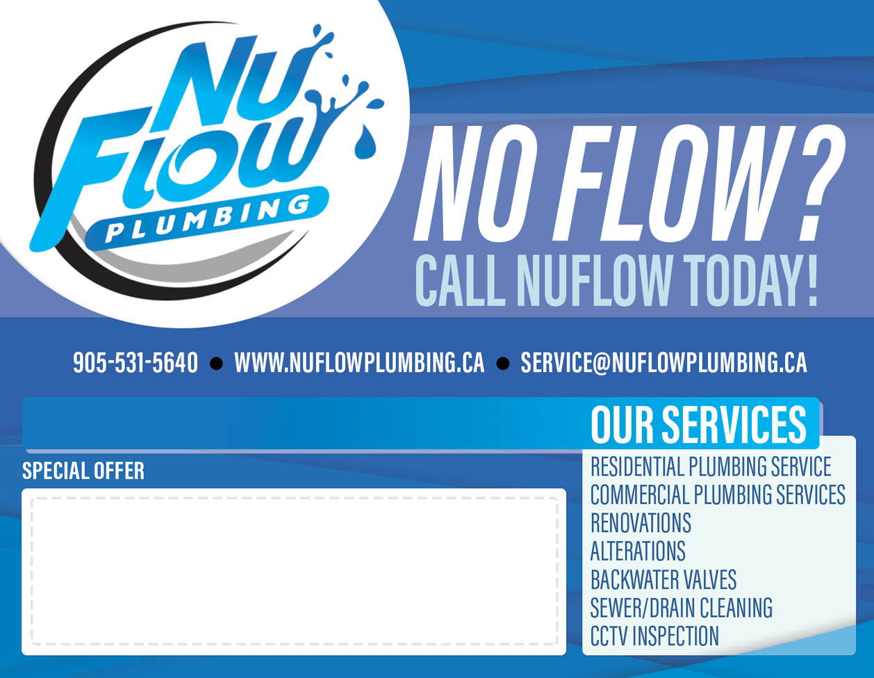 Postkarten-Design von abrethau9 für Nuflow Plumbing | Design #10216616