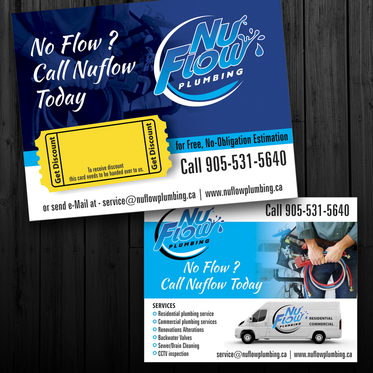 Postcard Design by visualkota for Nuflow Plumbing | Design #10229749