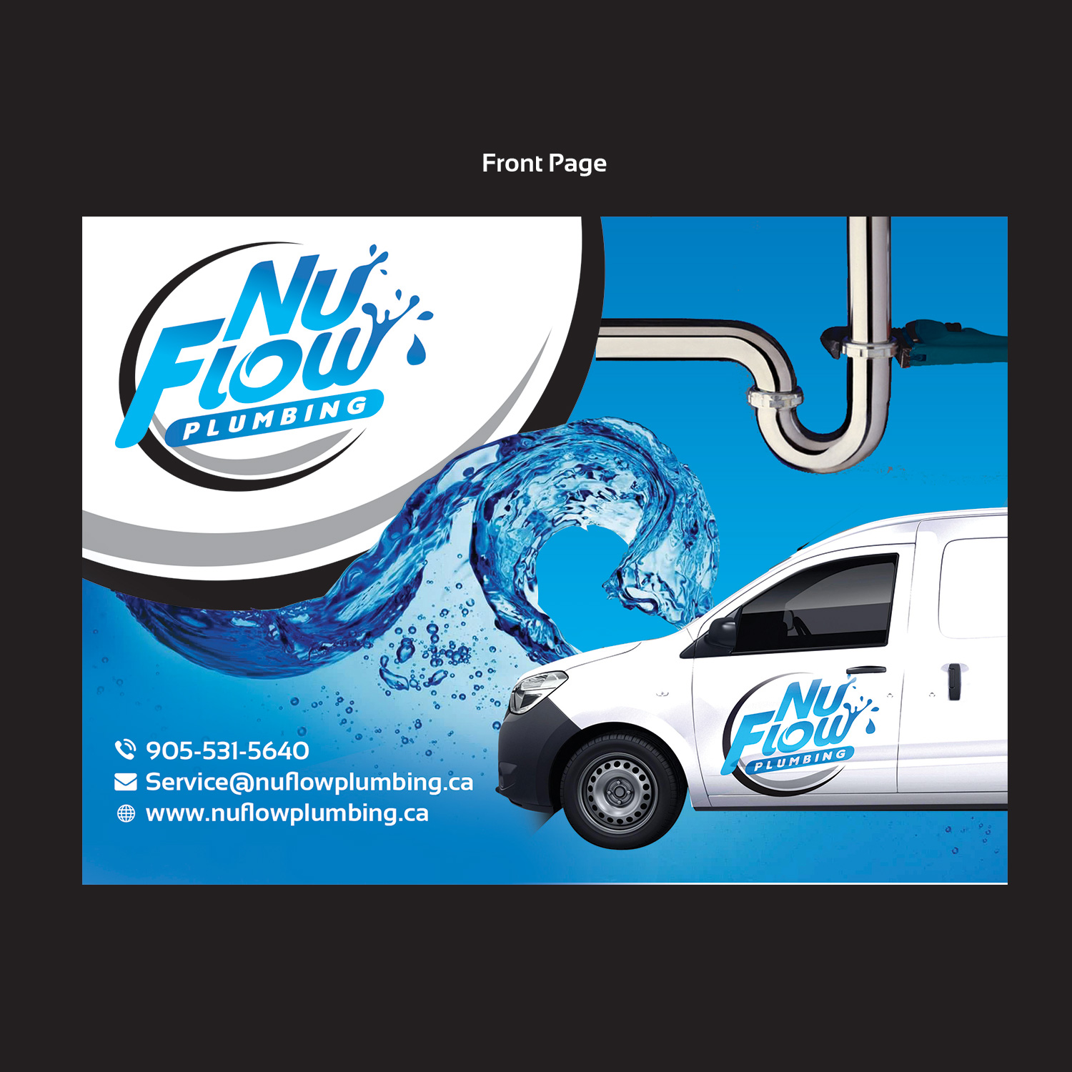 Postkarten-Design von 2arunkg für Nuflow Plumbing | Design #10250351