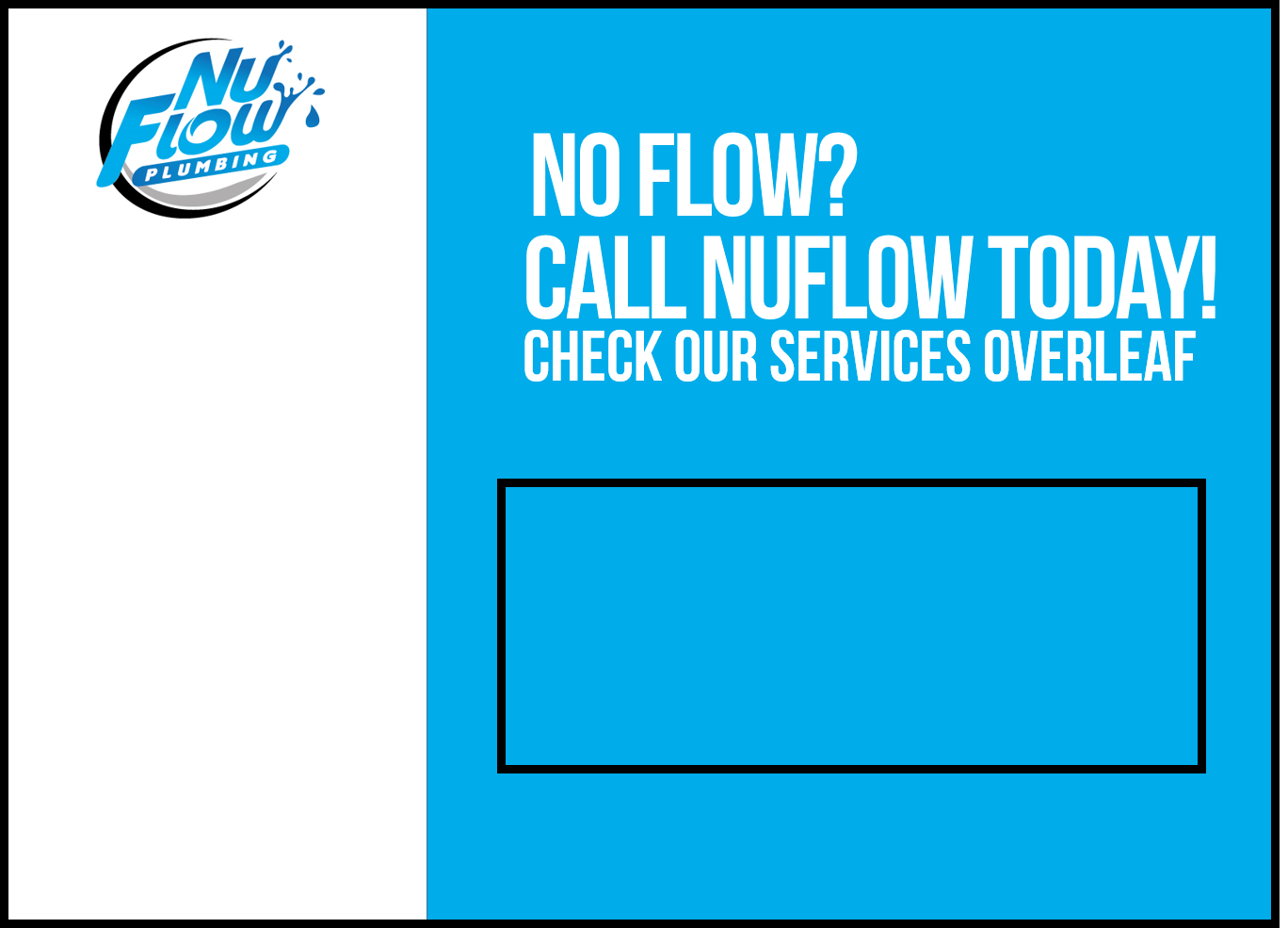 Postcard Design by Ben Steele  for Nuflow Plumbing | Design #10216523