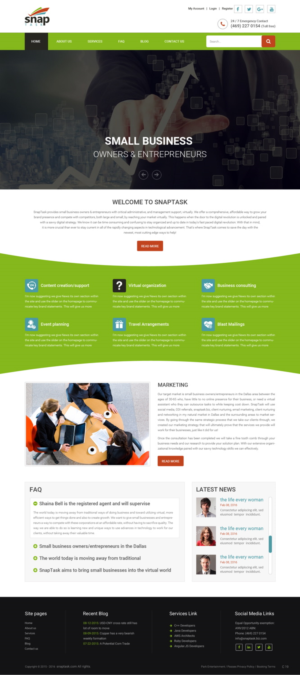 Diseño Wordpress por pb para SnapTask | Diseño: #10184665