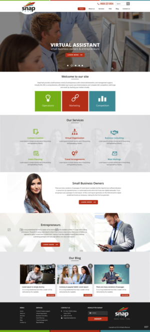 Diseño Wordpress por pb para SnapTask | Diseño: #10184667
