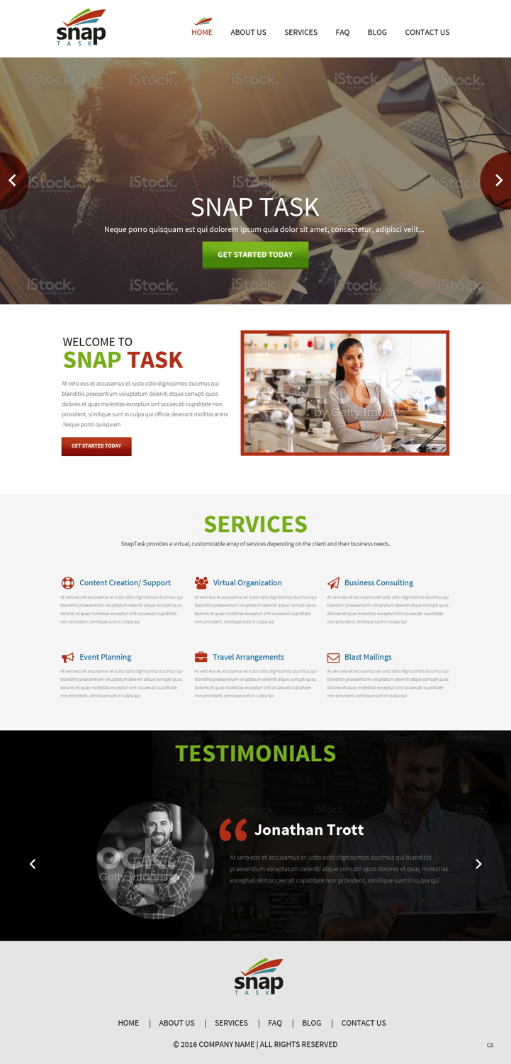 Diseño Wordpress por pb para SnapTask | Diseño #10197735