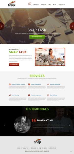 Diseño Wordpress por pb para SnapTask | Diseño: #10197735