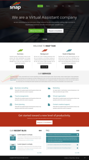 Diseño Wordpress por pb para SnapTask | Diseño: #10197736