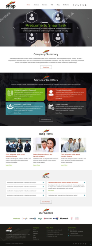 Diseño Wordpress por pb para SnapTask | Diseño: #10202902