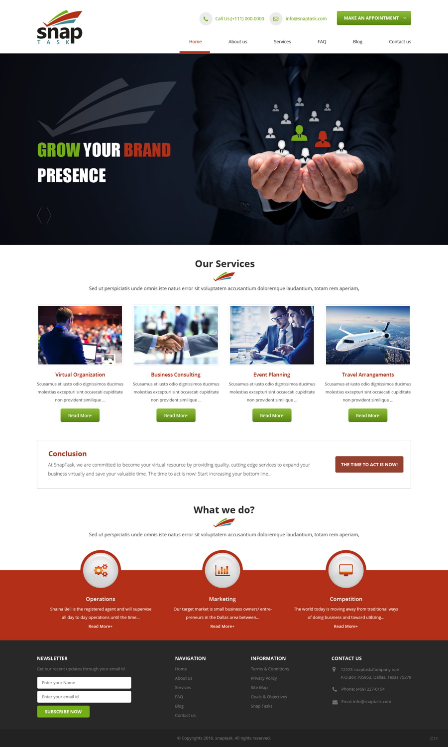 Wordpress Design by pb for SnapTask | Design #10202905