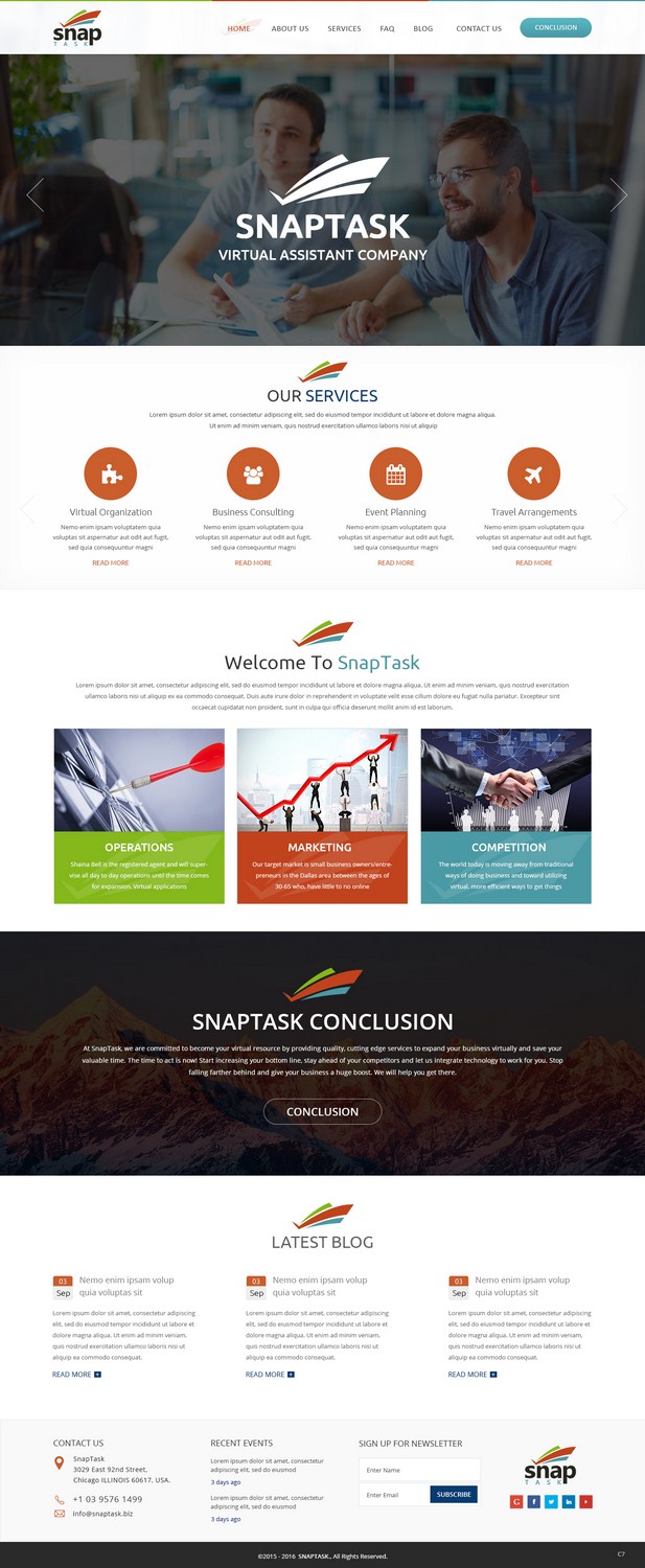 Diseño Wordpress por pb para SnapTask | Diseño #10210117