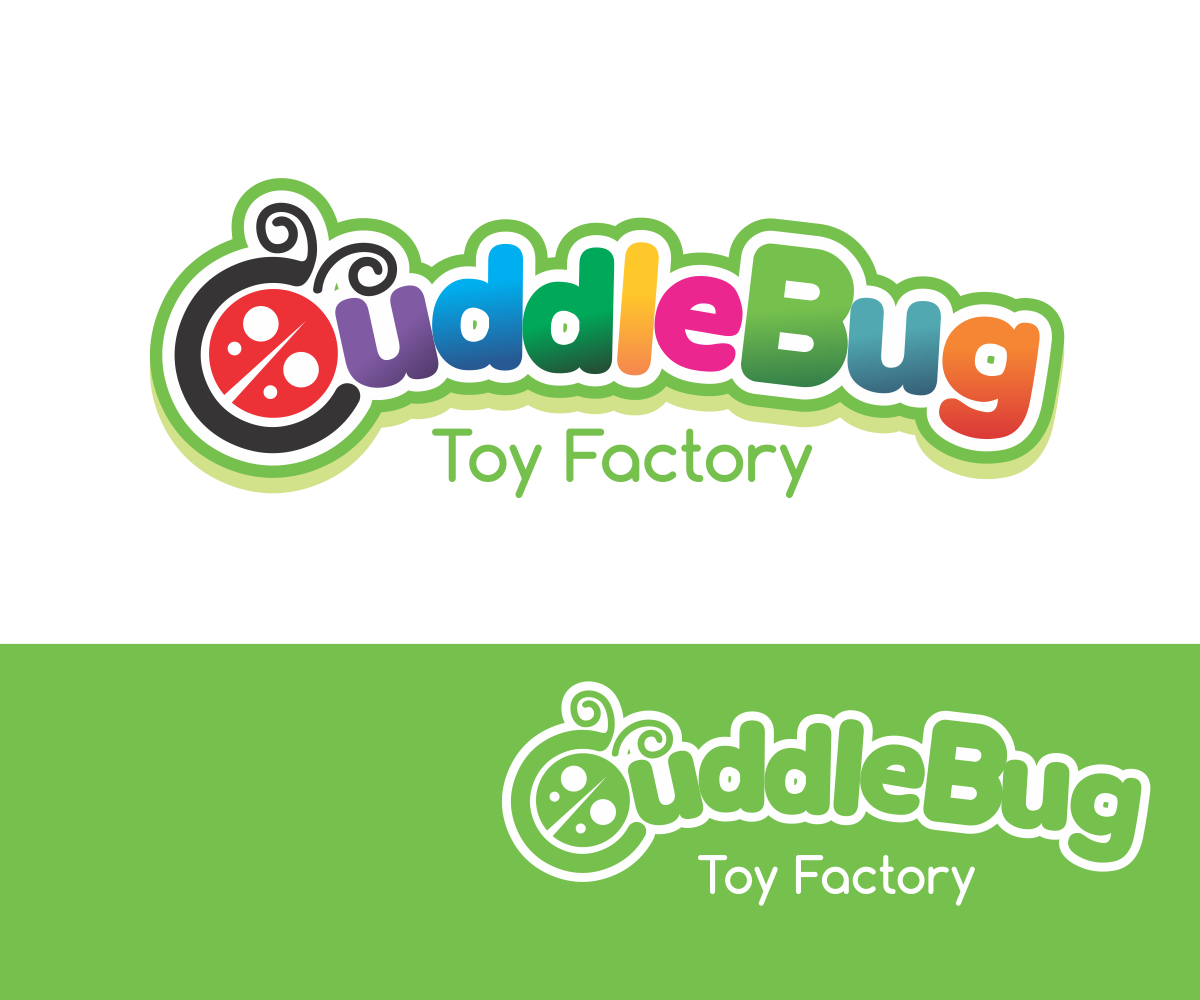 Playful, Personable, Toy Store Logo Design for Cuddle Bug Toy Factory