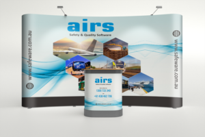 Pop Up Exhibition Display Background Graphic