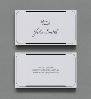 Woven Angel- Hand made fashion accessories | Business Card Design by chandrayaan.creative