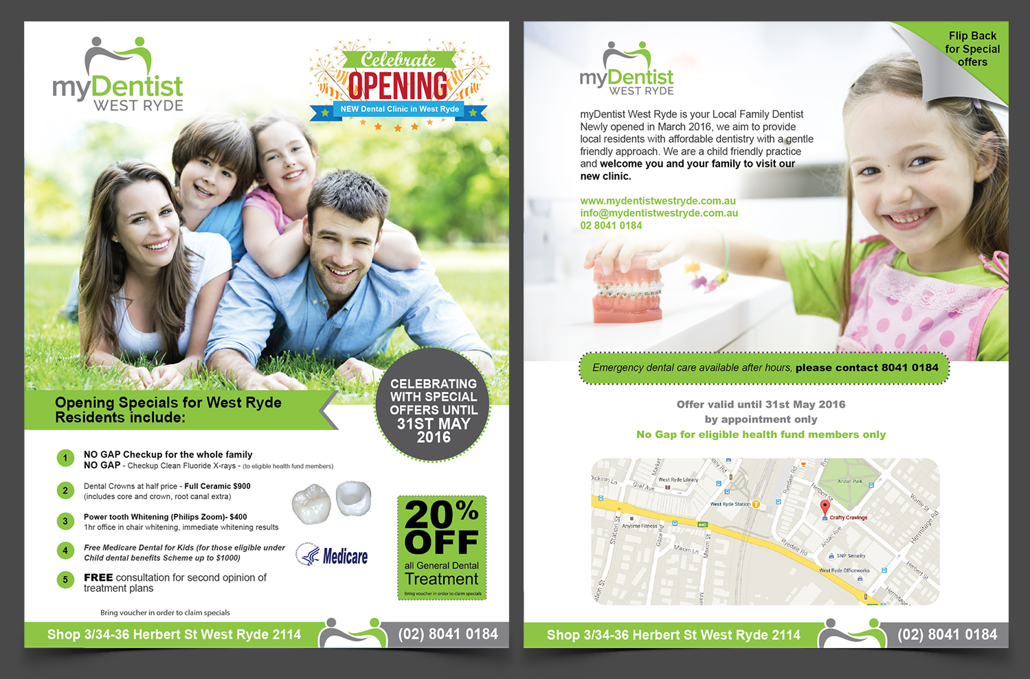 Flyer Design by Achiver for myDentist West Ryde | Design #10244940