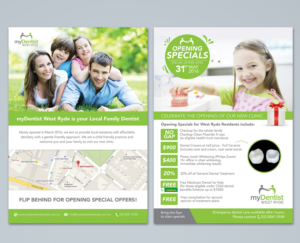 Flyer Design by sun_design for myDentist West Ryde | Design: #10292038