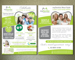Flyer Design by mehandzic.j for myDentist West Ryde | Design: #10230648