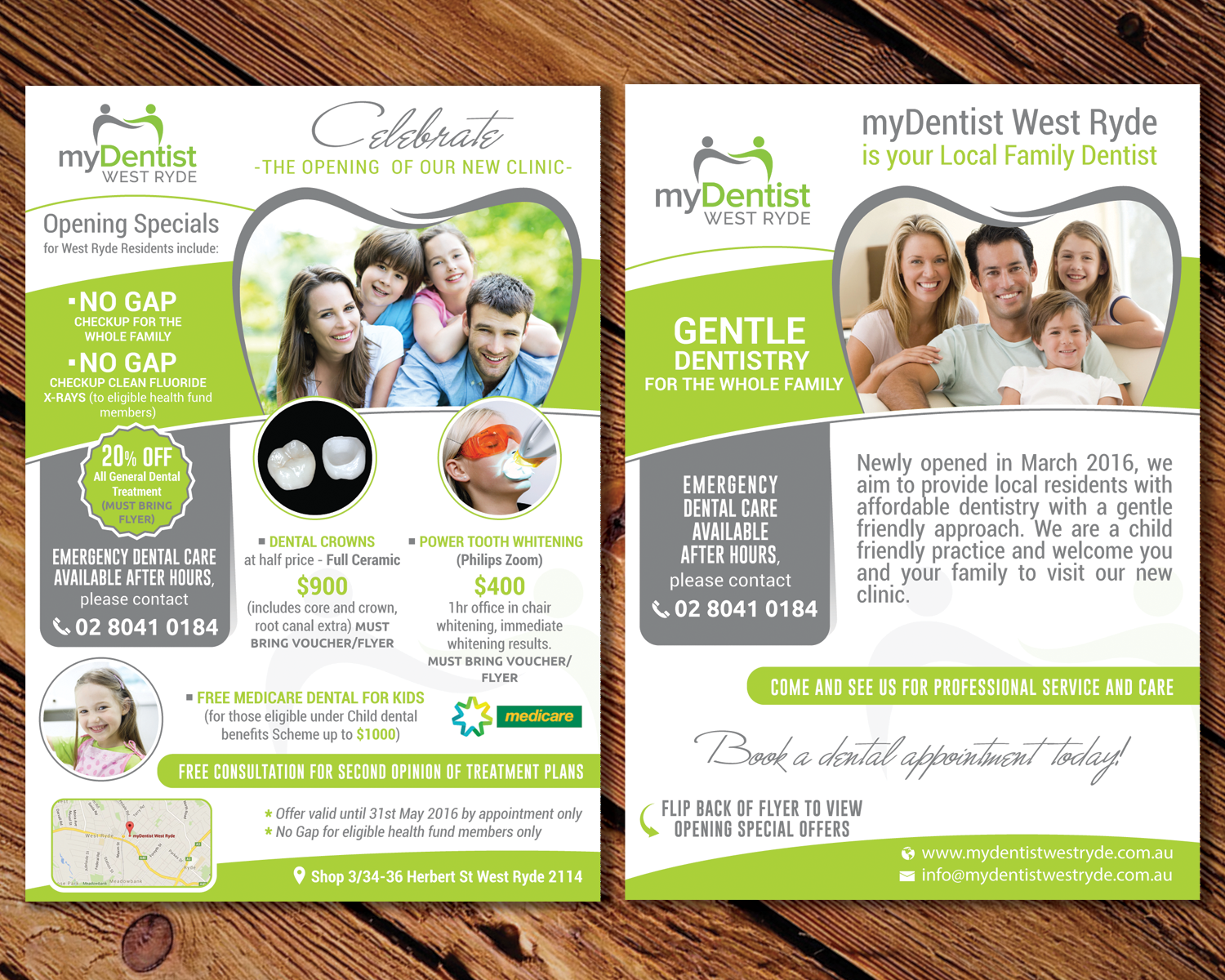 Diseño de Flyer por mehandzic.j para myDentist West Ryde | Diseño #10245698