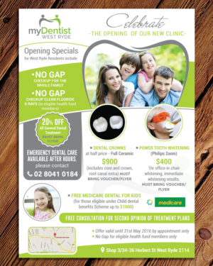 Flyer Design by mehandzic.j for myDentist West Ryde | Design: #10282836