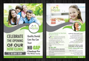Flyer Design by ecorokerz for myDentist West Ryde | Design #10198043