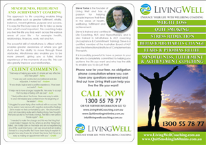 Tri Fold Brochure - Living Well - wellbeing coaching | Brochure Design by Dyal Design