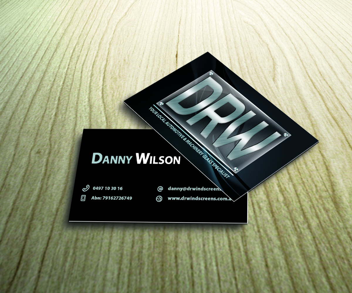 Business Card Design by shadowfoxx for Pilbara Associates Pty Ltd t/a DRWindscreens | Design #2210161