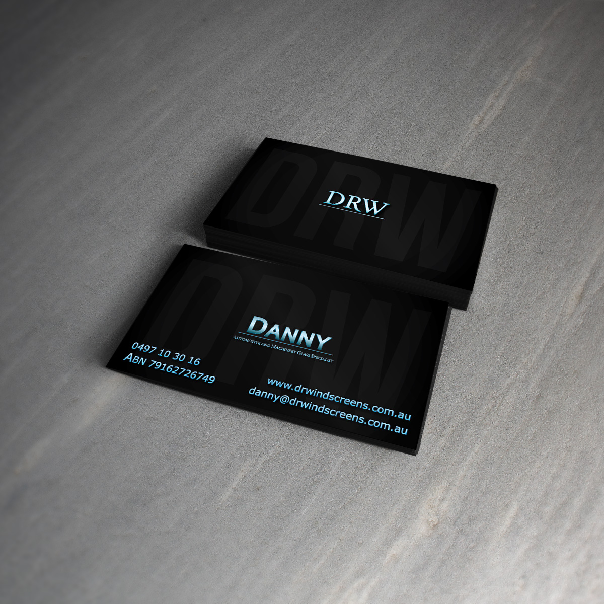 Business Card Design by Ezzat for Pilbara Associates Pty Ltd t/a DRWindscreens | Design #2195252