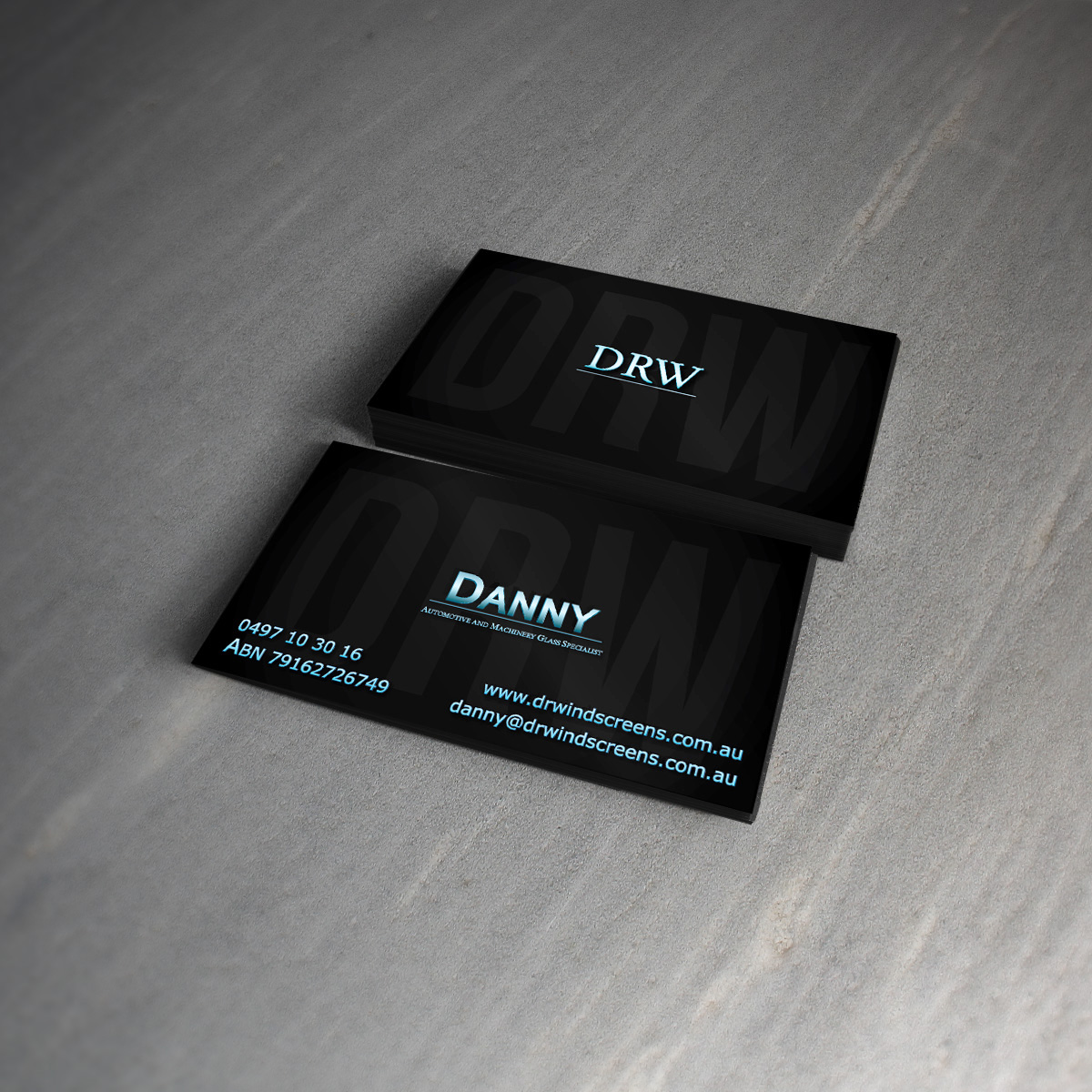 Business Card Design by Ezzat for Pilbara Associates Pty Ltd t/a DRWindscreens | Design #2195333