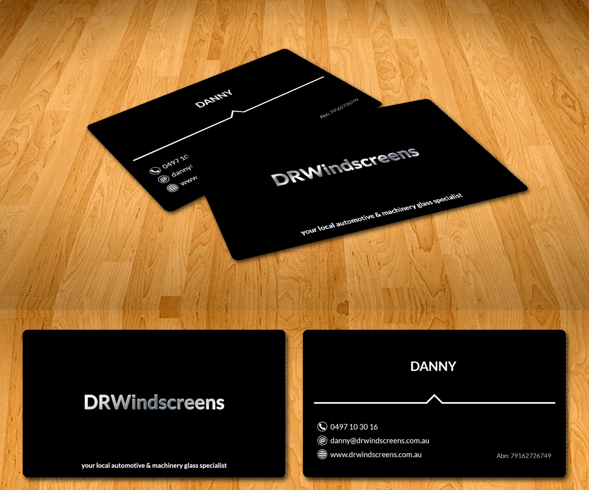 Business Card Design by Radu Borzea for Pilbara Associates Pty Ltd t/a DRWindscreens | Design #2181554