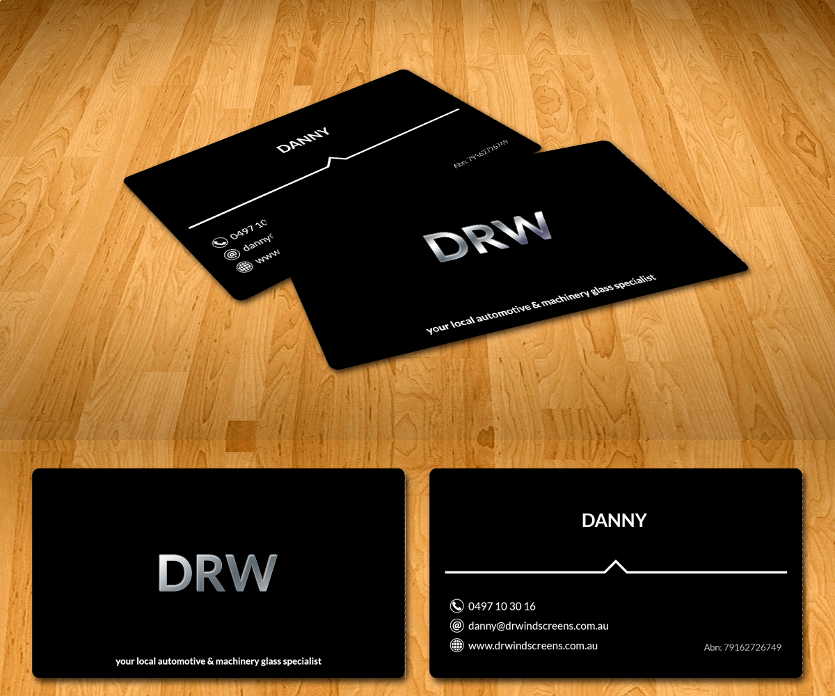 Business Card Design by Radu Borzea for Pilbara Associates Pty Ltd t/a DRWindscreens | Design #2181593