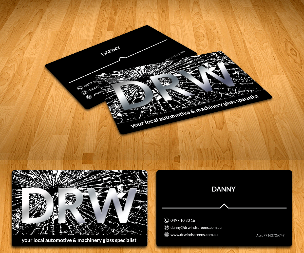 Business Card Design by Radu Borzea for Pilbara Associates Pty Ltd t/a DRWindscreens | Design #2182154