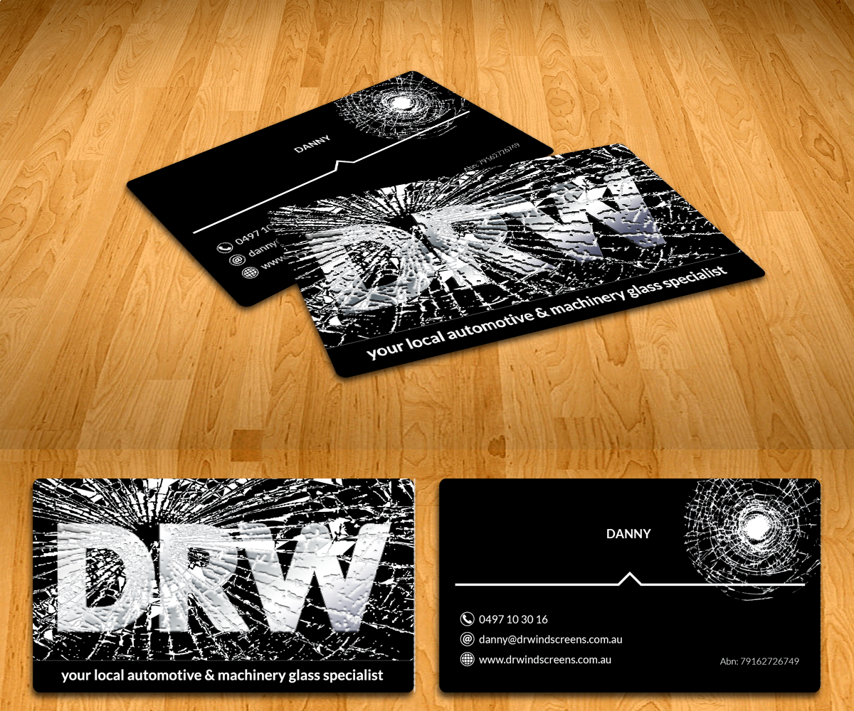 Business Card Design by Radu Borzea for Pilbara Associates Pty Ltd t/a DRWindscreens | Design #2183445